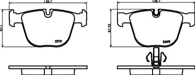 HELLA PAGID 8db355014141 -  Комплект тормозных колодок, дисковый тормоз